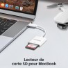 KiWiBiRD Adaptateur USB C Carte SD, Adaptateur Carte SD USB C Lecteur de Carte SDHC SDXC mémoire externes, Compatible avec iPhon