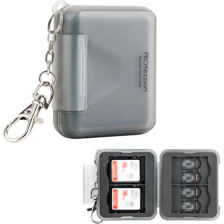 PROfezzion Rangement Carte SD 12 Emplacements, Porte Boîte Étui Carte SD Résistant à l'eau pour 4 SD/SDHC/SDXC + 8 Micro SD/SDHC