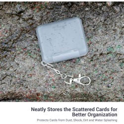 PROfezzion Rangement Carte SD 12 Emplacements, Porte Boîte Étui Carte SD Résistant à l'eau pour 4 SD/SDHC/SDXC + 8 Micro SD/SDHC