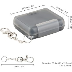 PROfezzion Rangement Carte SD 12 Emplacements, Porte Boîte Étui Carte SD Résistant à l'eau pour 4 SD/SDHC/SDXC + 8 Micro SD/SDHC