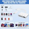 flintronic Lecteur de Carte SD pour iPhone, 3 en 2 Adaptateur Carte SD pour Micro SD/SD/TF/USB, Lecteurs Carte Mémoire Externes,