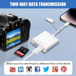 flintronic Lecteur de Carte SD, 3 en 1 Adaptateur Carte SD USB C vers Micro SD/TF, Lecteurs Carte Mémoire Externes, Lecteur de C