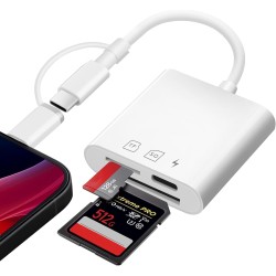 Flintronic Lecteur de Carte SD, 3 en 1 Adaptateur Carte SD USB C vers Micro SD/TF, Lecteurs Carte Mémoire Externes, Lecteur de C