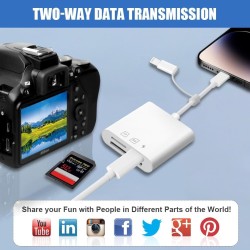 Flintronic Lecteur de Carte SD, 3 en 1 Adaptateur Carte SD USB C vers Micro SD/TF, Lecteurs Carte Mémoire Externes, Lecteur de C