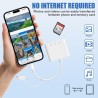 Flintronic Lecteur de Carte SD, 3 en 1 Adaptateur Carte SD USB C vers Micro SD/TF, Lecteurs Carte Mémoire Externes, Lecteur de C