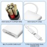Flintronic Lecteur de Carte SD, 2 en 2 Adaptateur Carte SD USB C vers Micro SD/TF, Adaptateur de Carte SD, Lecteurs Carte Mémoir