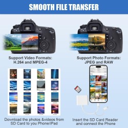 Flintronic Lecteur de Carte SD, 2 en 2 Adaptateur Carte SD USB C vers Micro SD/TF, Adaptateur de Carte SD, Lecteurs Carte Mémoir