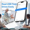 Lecteur de Carte SD pour iPhone/iPad, 3 en 2 USB C vers Lecteur de Carte SD/TF Adaptateur Lecteur de Carte mémoire pour Micro SD