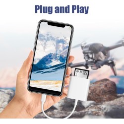 Lecteur de Carte SD pour iPhone iPad, Adaptateur de Carte SD, Lecteur de Carte Mémoire pour iPhone avec Double Fente pour Micro 