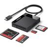 Uvert usb c lecteur carte sd microsd cf ms adaptateur compact flash 4 en 1 5gbps lecteur cartes mémoire externe compatible avec 