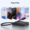 Uvert usb c lecteur carte sd microsd cf ms adaptateur compact flash 4 en 1 5gbps lecteur cartes mémoire externe compatible avec 