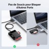 Uvert usb c lecteur carte sd microsd cf ms adaptateur compact flash 4 en 1 5gbps lecteur cartes mémoire externe compatible avec 