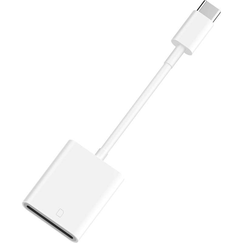Lecteur d'appareil photo USB C vers carte SD pour iPhone 17, 16, 15, [certifié Apple MFi] USB C vers lecteur de carte mémoire Tr