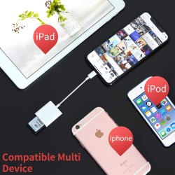 Lecteur d'appareil photo USB C vers carte SD pour iPhone 17, 16, 15, [certifié Apple MFi] USB C vers lecteur de carte mémoire Tr