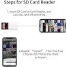Lecteur d'appareil photo USB C vers carte SD pour iPhone 17, 16, 15, [certifié Apple MFi] USB C vers lecteur de carte mémoire Tr