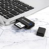 Transcend Lecteur de cartes multifonction avec emplacements SD et microSD et connecteur USB USB 3.1 Gen 1, Noir - TS-RDF5K