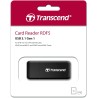Transcend Lecteur de cartes multifonction avec emplacements SD et microSD et connecteur USB USB 3.1 Gen 1, Noir - TS-RDF5K