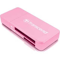 Transcend Lecteur de cartes multifonction avec emplacements SD et microSD et connecteur USB USB 3.1 Gen 1, Rose - TS-RDF5R