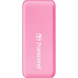Transcend Lecteur de cartes multifonction avec emplacements SD et microSD et connecteur USB USB 3.1 Gen 1, Rose - TS-RDF5R