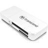 Transcend Lecteur de cartes multifonction avec emplacements SD et microSD et connecteur USB USB 3.1 Gen 1, Blanc - TS-RDF5W