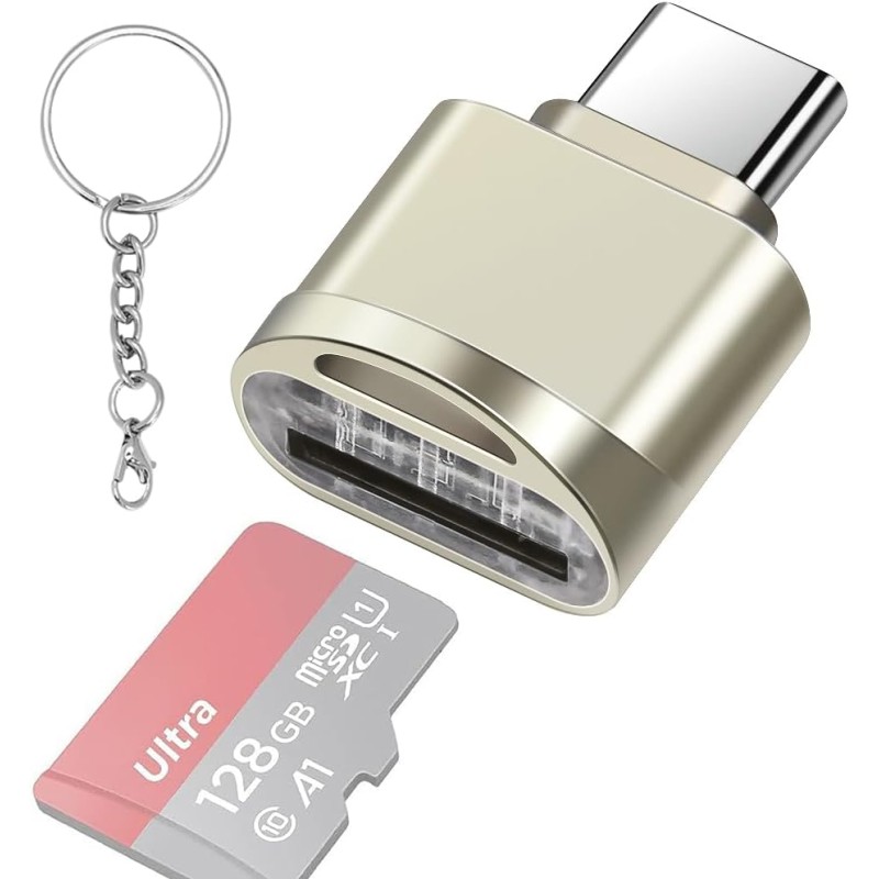 leizhan Lecteur de Carte TF, USB-C vers TF Lecteur de Carte, Adaptateur de Lecteur de Carte mémoire TF de Type C OTG pour PC, No