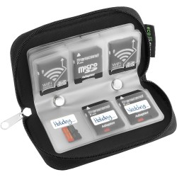 Étui pour Cartes Mémoire Eco-Fused - Convient pour jusqu'à 22x SD, SDHC, Micro SD, Mini SD et 4X CF - Porte-Cartes avec 22 Empla