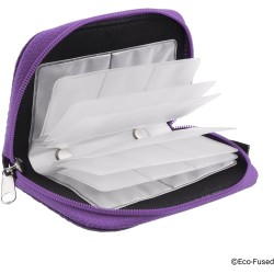Étui de Transport pour Carte mémoire - Adapté pour Cartes SD et SDHC - 8 Pages et 22 logements - Chiffon de Nettoyage en Micro-F