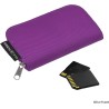 Étui de Transport pour Carte mémoire - Adapté pour Cartes SD et SDHC - 8 Pages et 22 logements - Chiffon de Nettoyage en Micro-F