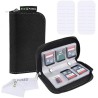 Étui pour Cartes Mémoire Eco-Fused - Convient pour jusqu'à 22x SD, SDHC, Micro SD, Mini SD et 4X CF - Porte-Cartes avec 22 Empla