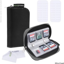Etui de Carte mémoire - 2 Ensembles – Peut contenir jusqu'à 22x Carte SD, SDHC, Micro SD, Mini SD et 4X CF - étui avec 22 Fentes