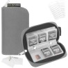 Étui de Transport pour Carte mémoire - Adapté pour Cartes SD et SDHC - 8 Pages et 22 logements - Chiffon de Nettoyage en Micro-F