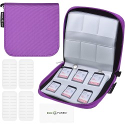 Eco-Fused Étui pour des Cartes mémoire - Convient jusqu'à 44x SD, SDHC, Micro SD, Mini SD et 4X CF - Titulaire avec 44 emplaceme