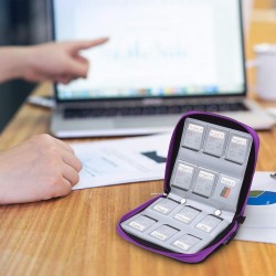 Eco-Fused Étui pour des Cartes mémoire - Convient jusqu'à 44x SD, SDHC, Micro SD, Mini SD et 4X CF - Titulaire avec 44 emplaceme