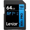 Lexar LSD0800P064G-BNNAA Carte SD 800x Pro Haute Performance 64 Go, SDXC UHS-I, Carte mémoire SD 3.0 jusqu'à 150 Mo/s en Lecture