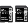 Lexar Professional 1667x Lot de 2 cartes mémoire SD SDXC UHS-II, jusqu'à 250 Mo/s en lecture, 120 Mo/s en écriture, classe 10, U