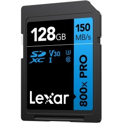 Lexar High-Performance 800x Pro 128 Go Carte SD, Carte SDXC UHS-I, Carte SD3.0 jusqu'à 150 Mo/s en Lecture, Carte mémoire SD V30