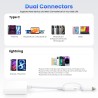 Adaptateur Lecteur Carte SD/Micro SD USB C 2 en 1 pour iPhone 16/15/14/13, MacBook, Galaxy S20/S21 - Mémoire Externes