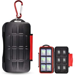 Kiorafoto Étui pour cartes mémoire 12+12 cartes TF Micro SD, étanche et résistant