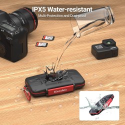 Kiorafoto Étui pour Cartes Mémoire, 12 Emplacements Résistant à l'eau et aux Chocs pour SD SDHC SDXC Professionnel Porte Carte S