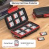 Kiorafoto Étui pour Cartes Mémoire, 12 Emplacements Résistant à l'eau et aux Chocs pour SD SDHC SDXC Professionnel Porte Carte S