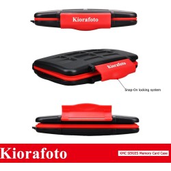 Kiorafoto Étui pour Cartes Mémoire, 12 Emplacements Résistant à l'eau et aux Chocs pour SD SDHC SDXC Professionnel Porte Carte S