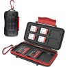 Kiorafoto Boite Rangement Carte SD, 9 Emplacements Résistant à l'eau et aux Chocs pour 6 SD SDXC SDHC et 3 Compact Flash CF, Etu