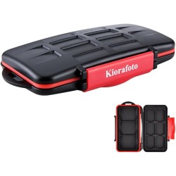 Kiorafoto Boite Rangement Carte SD, 9 Emplacements Résistant à l'eau et aux Chocs pour 6 SD SDXC SDHC et 3 Compact Flash CF, Etu