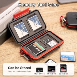 Kiorafoto 28 Slots Water-Resistant SD CF MSD Memory Card Holder Storage Case Protector Wallet for 4 CF & 8 SD SDHC SDXC & 16 TF 