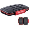 Kiorafoto 28 Slots Water-Resistant SD CF MSD Memory Card Holder Storage Case Protector Wallet for 4 CF & 8 SD SDHC SDXC & 16 TF 