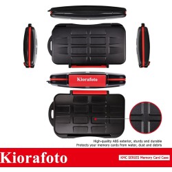 Kiorafoto 28 Slots Water-Resistant SD CF MSD Memory Card Holder Storage Case Protector Wallet for 4 CF & 8 SD SDHC SDXC & 16 TF 