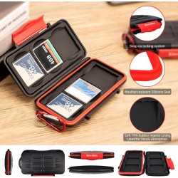 Kiorafoto Boite Rangement Carte Compact Flash, Professionnel Imperméable aux Chocs pour 6 Cartes CF, Etui Carte Compact Flash av
