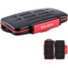 Kiorafoto Boite Rangement Carte Compact Flash, Professionnel Imperméable aux Chocs pour 6 Cartes CF, Etui Carte Compact Flash av