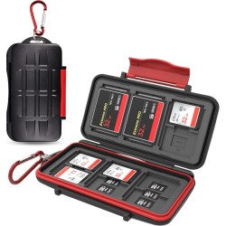 Kiorafoto 36 Slots Support de Carte SD pour 18 TF + 12 SD + 6 CF Support de Carte Mémoire Étui Portefeuille de Stockage MSD Micr
