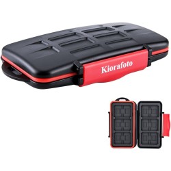 Kiorafoto 36 Slots Support de Carte SD pour 18 TF + 12 SD + 6 CF Support de Carte Mémoire Étui Portefeuille de Stockage MSD Micr
